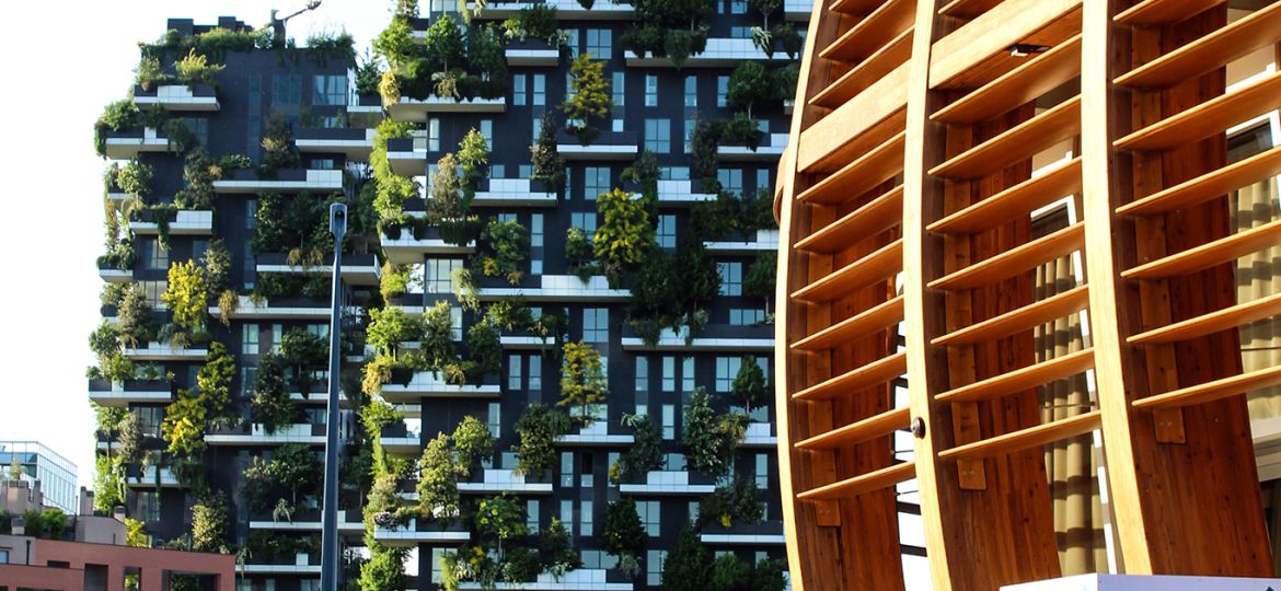 Veduta da piazza Gae Aulenti, Unicredit Pavilion - Bosco verticale, Stefano Boeri