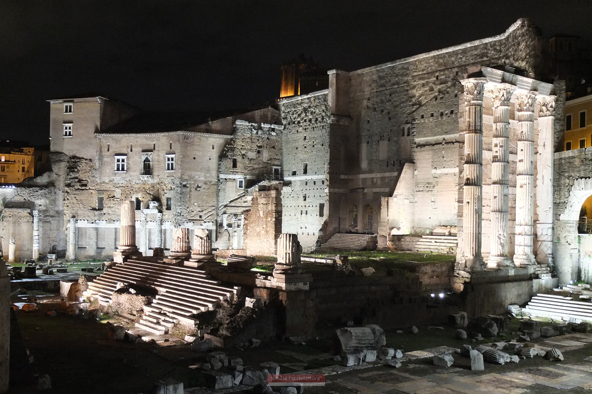 il Foro di Augusto illuminato da Vittorio Storaro il Foro di Augusto illuminato da Vittorio Storaro
