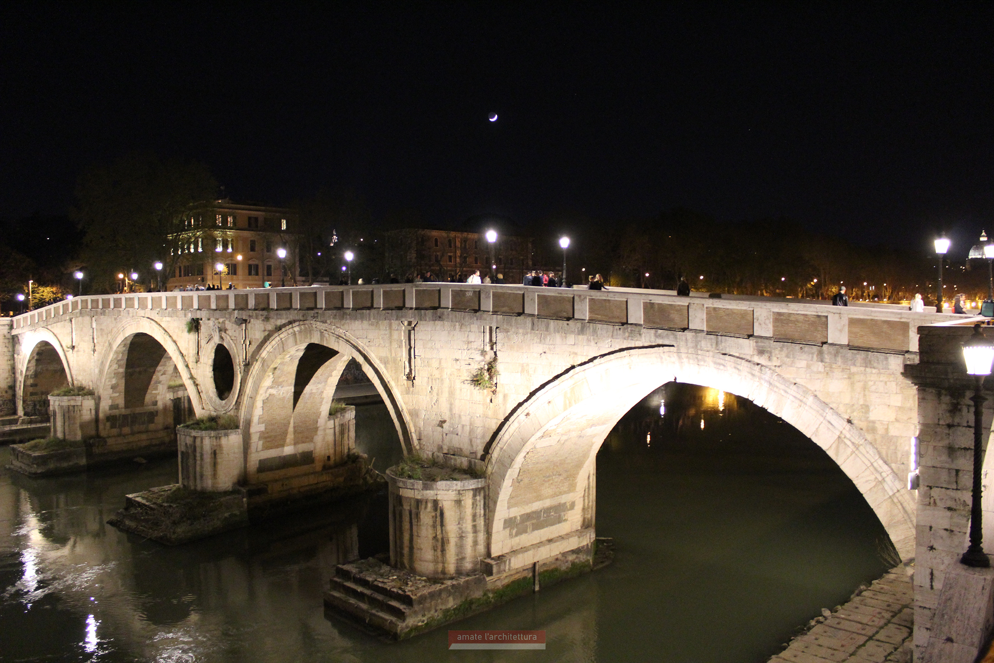 illuminazione a LED dei travertini di Ponte Sisto illuminazione a LED dei travertini di Ponte Sisto