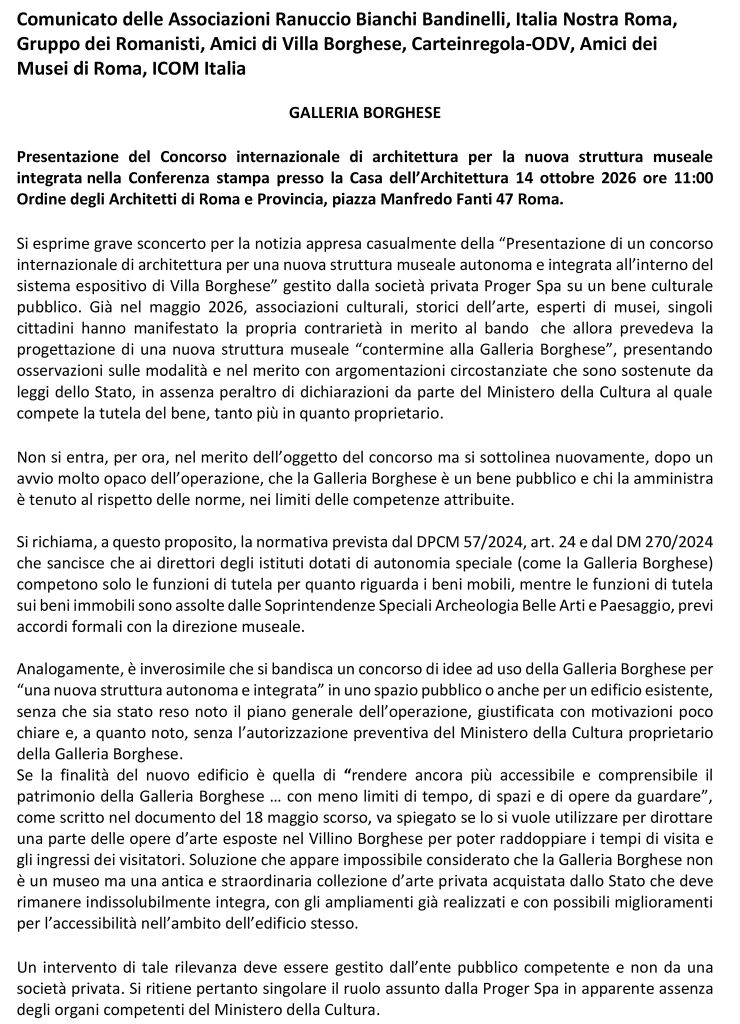 comunicato stampa Associazioni